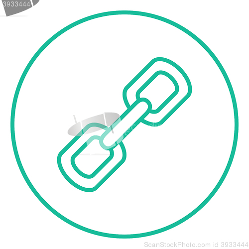 Image of Chain links line icon.