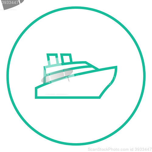 Image of Cruise ship line icon.