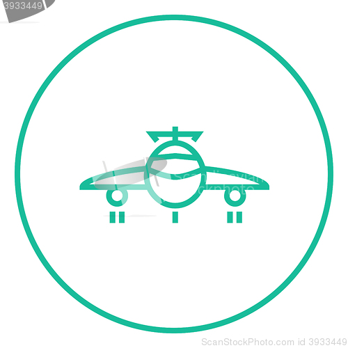 Image of Airplane line icon.
