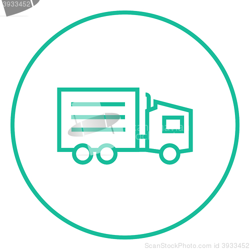 Image of Delivery truck line icon.