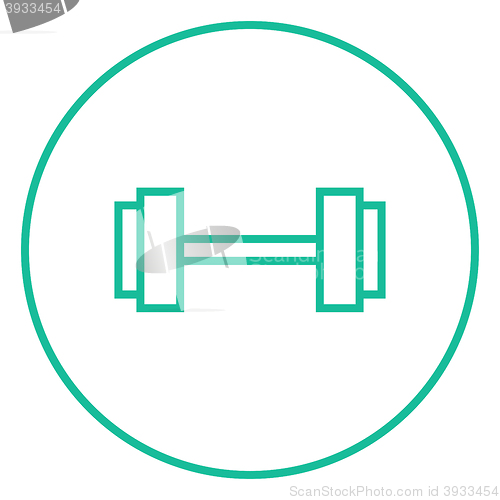 Image of Dumbbell line icon.