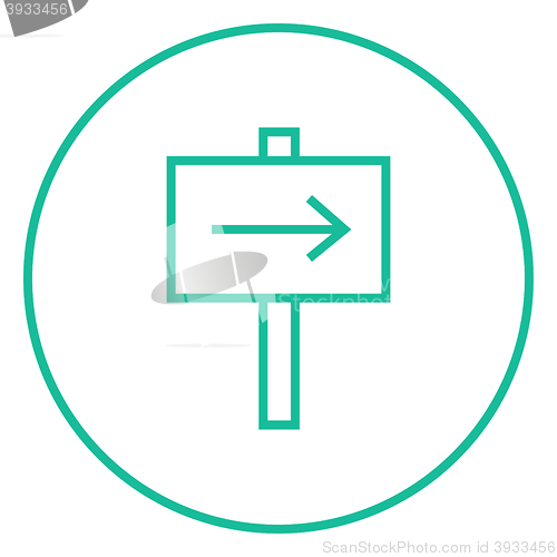 Image of Travel traffic sign line icon.