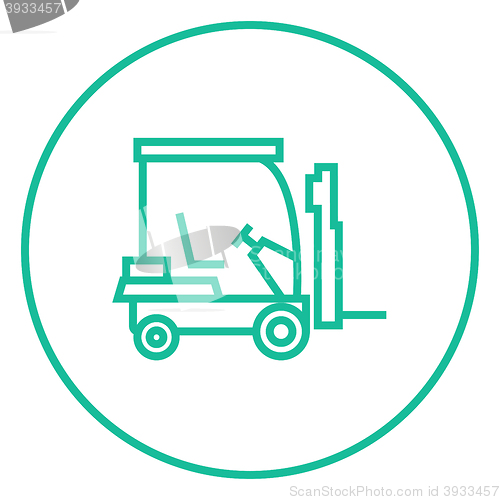 Image of Forklift line icon.