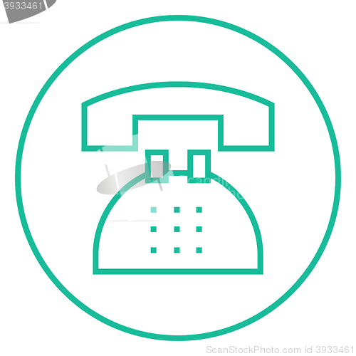 Image of Telephone line icon.