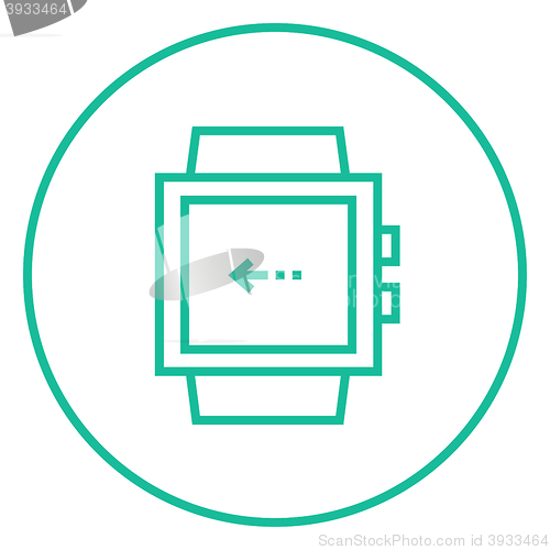 Image of Smartwatch line icon.