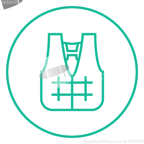 Image of Life vest line icon.