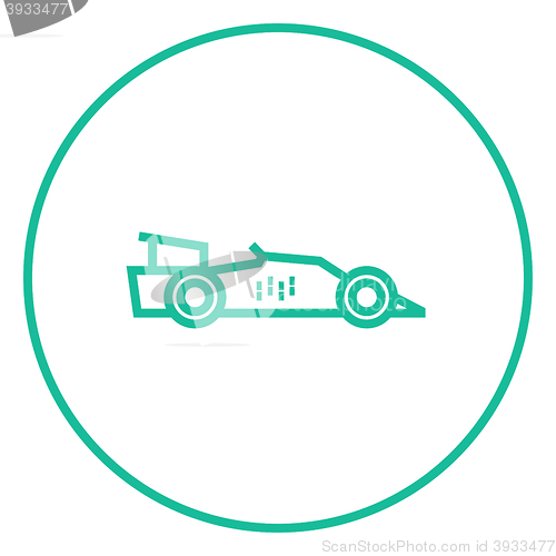 Image of Race car line icon.