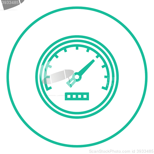 Image of Speedometer line icon.