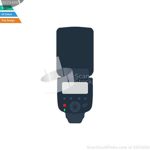 Image of Flat design icon of portable photo flash in ui colors