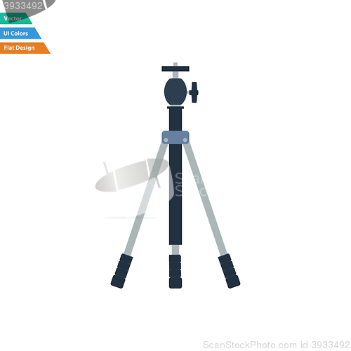 Image of Flat design icon of photo tripod