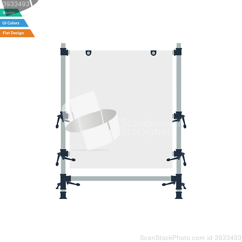 Image of Flat design icon of table for object photography