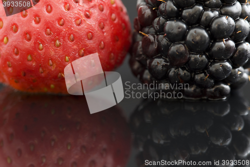 Image of Strawberry and Blackberry Close