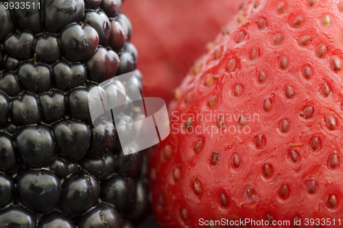 Image of Strawberry and Blackberry Close