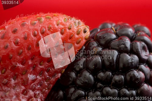 Image of Strawberry and Blackberry Close