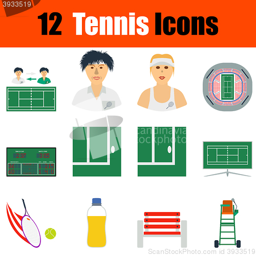 Image of Tennis icon set