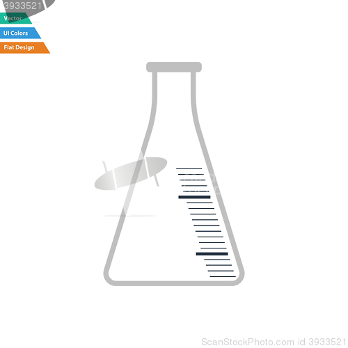 Image of Flat design icon of chemistry cone flask