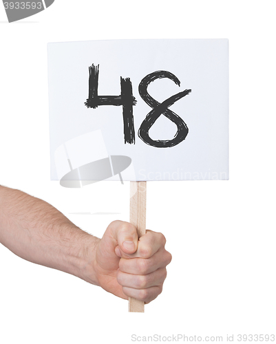 Image of Sign with a number, 48