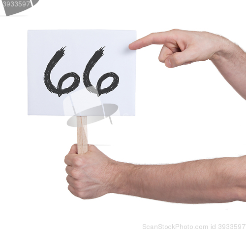 Image of Sign with a number, 66