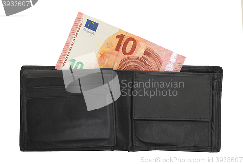 Image of New ten euro banknote, close-up