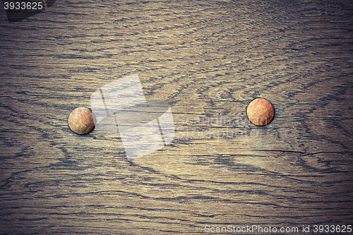 Image of detail on old oak plank