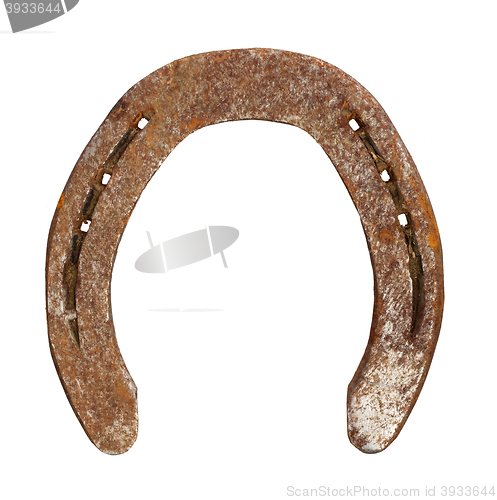 Image of Rusty metal horseshoe