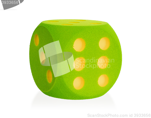 Image of Large green foam die isolated - 6