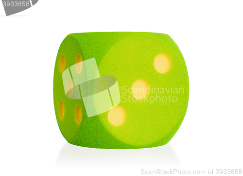 Image of Large green foam die isolated - 3
