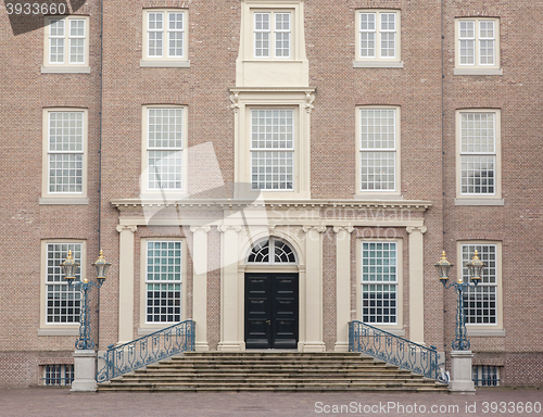 Image of Apeldoorn, Holland, March 6, 2016: Front view of the royal palac