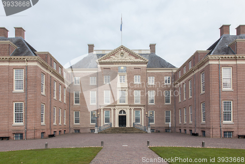Image of Apeldoorn, Holland, March 6, 2016: Front view of the royal palac