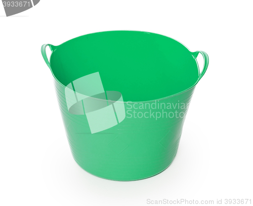 Image of Green color plastic basket