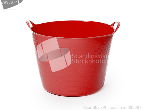 Image of Red color plastic basket