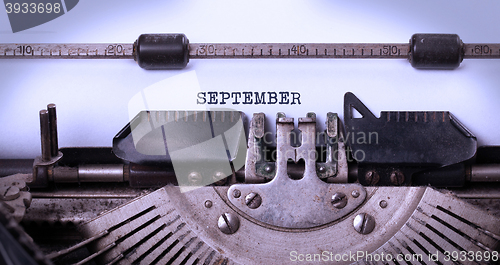 Image of Old typewriter - September