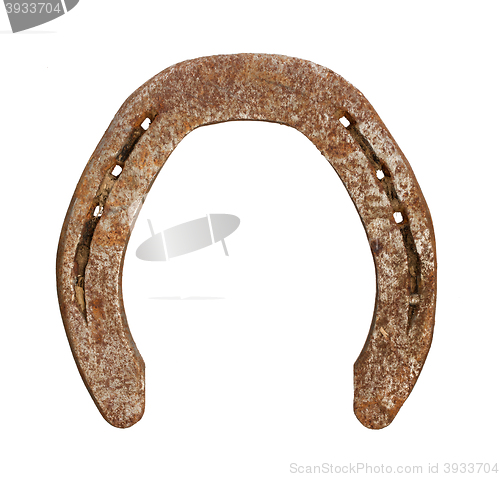 Image of Rusty metal horseshoe