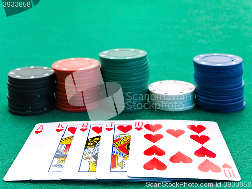 Image of Chips and Playing Cards