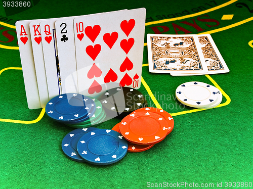 Image of Chips and Playing Cards