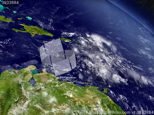 Image of South Caribbean from space