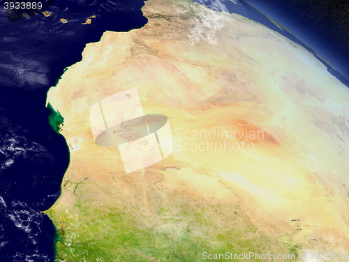 Image of Mauritania from space