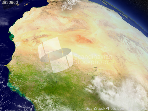 Image of Mali and Senegal from space