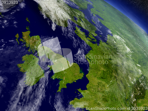 Image of United Kingdom from space