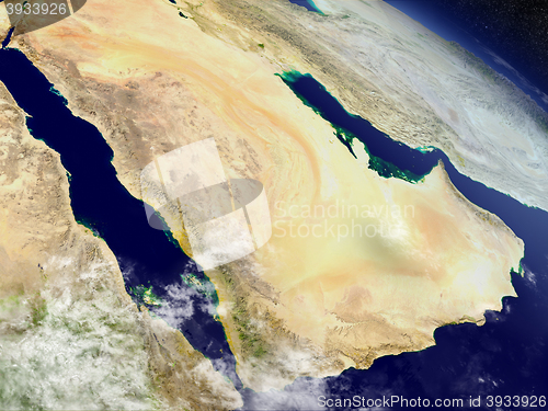 Image of Arab peninsula from space