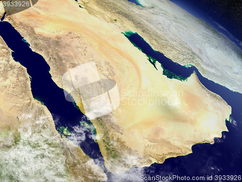 Image of Arab peninsula from space