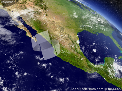 Image of Mexico from space