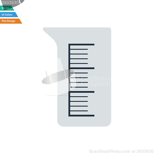 Image of Flat design icon of chemistry beaker