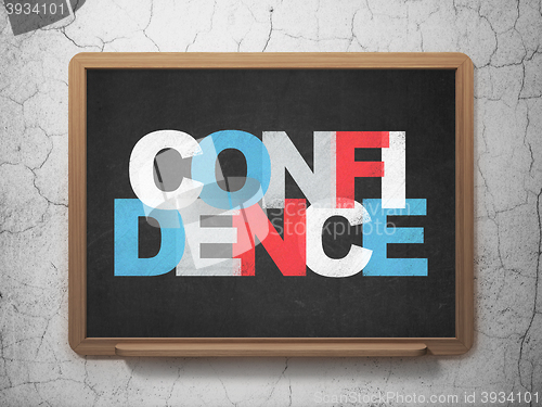 Image of Business concept: Confidence on School board background