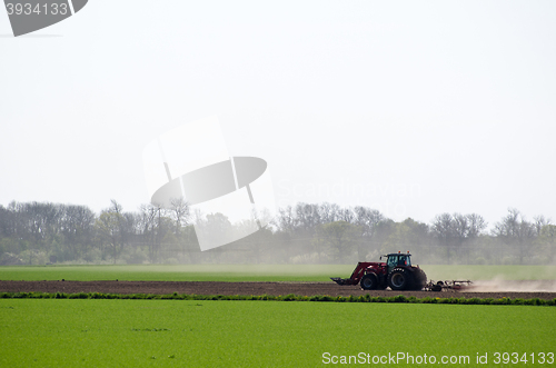 Image of Tractor in a dry landscape