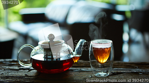 Image of Cup Of Tea And Teapot