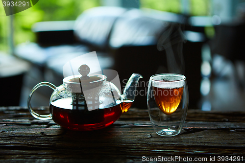 Image of Cup Of Tea And Teapot