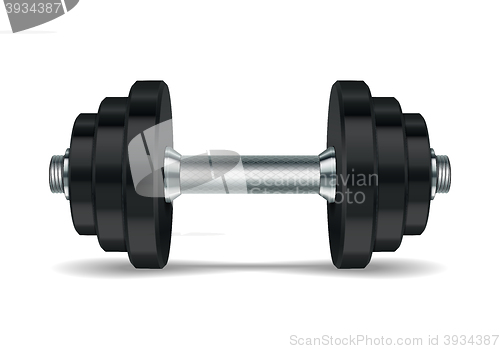 Image of Metal realistic dumbbell