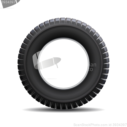 Image of Car tire isolated on white background.