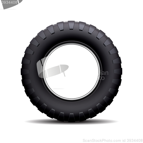 Image of Car tire isolated on white background.